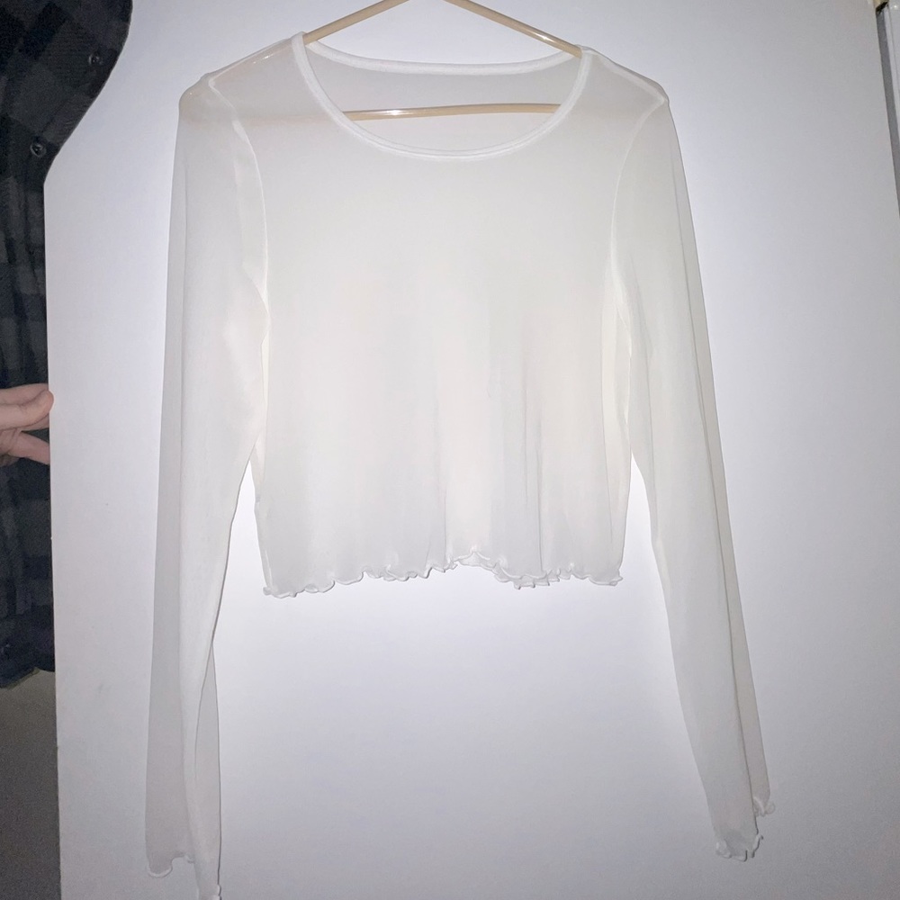 Aerie Magic Mesh Long Sleeved Crop